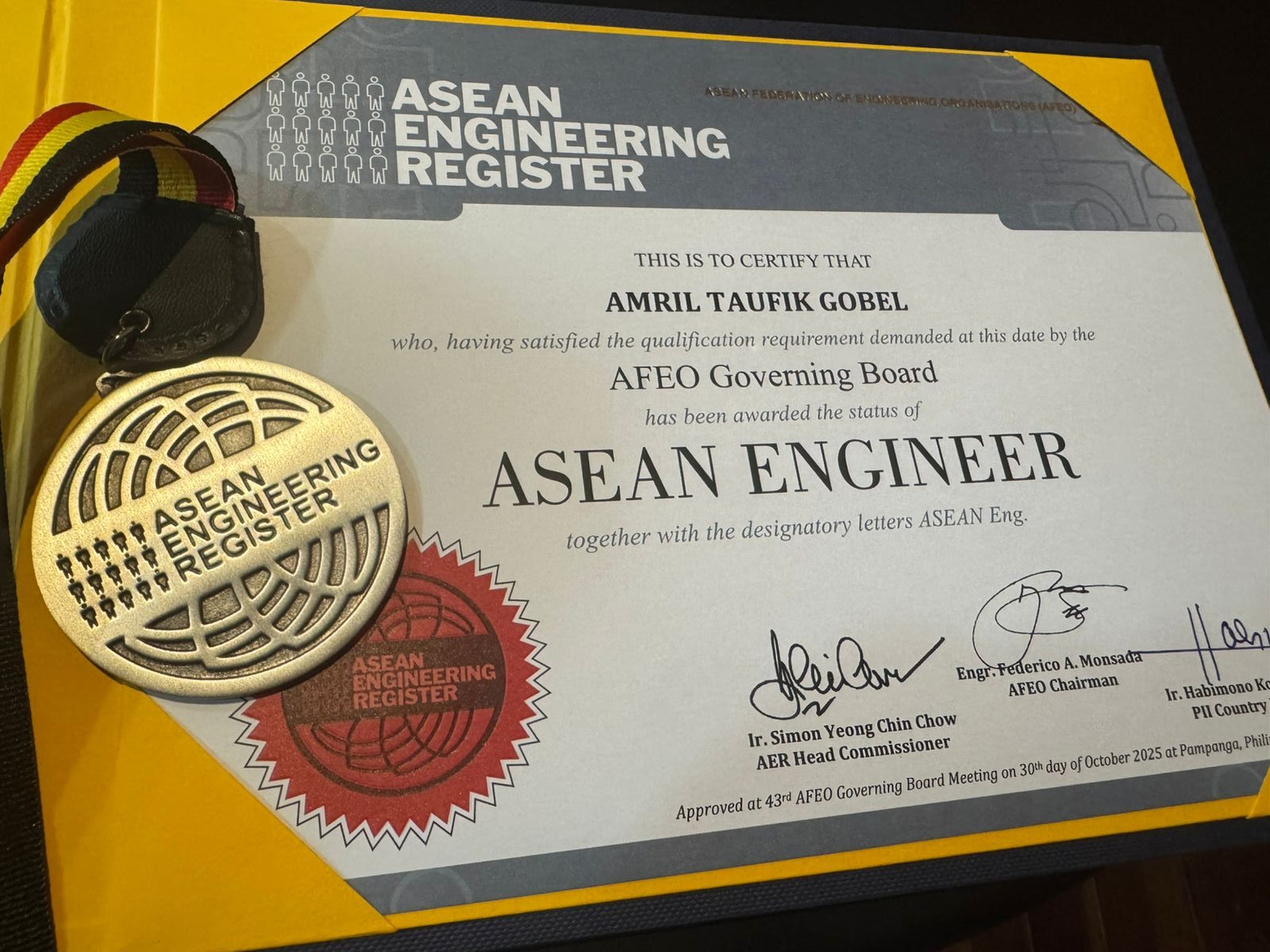 Mendapatkan Sertifikasi ASEAN Engineer